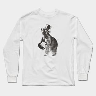 Raccoon Rocking a Guitar Long Sleeve T-Shirt